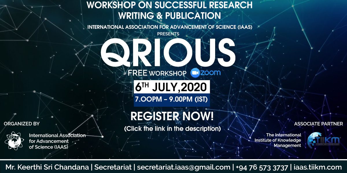 IAAS succesful research writing and publication qrious